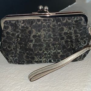 Coach Signature Glittery Wristlet